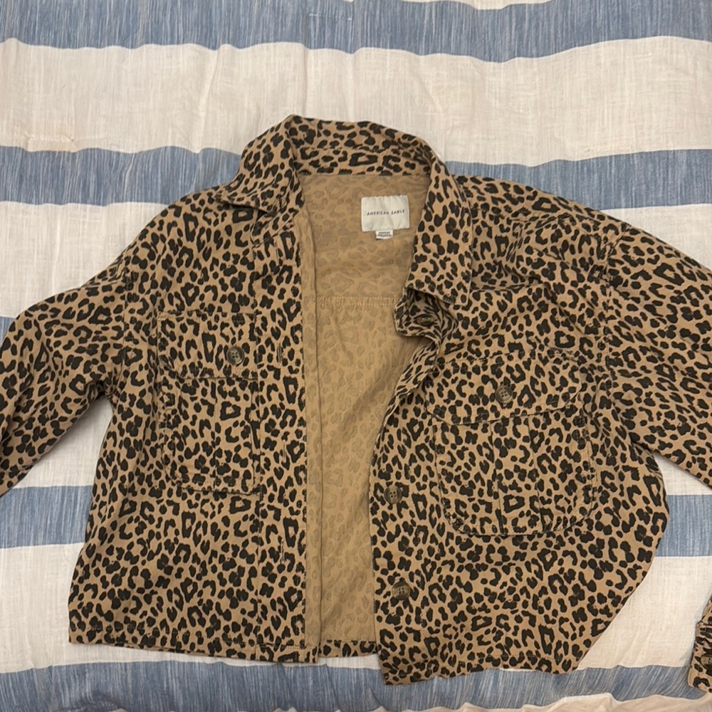 American Eagle Leopard Print Jacket